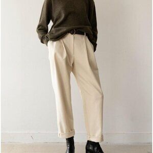 Kindersalmon Tuck Straight Pants Ivory Size 2